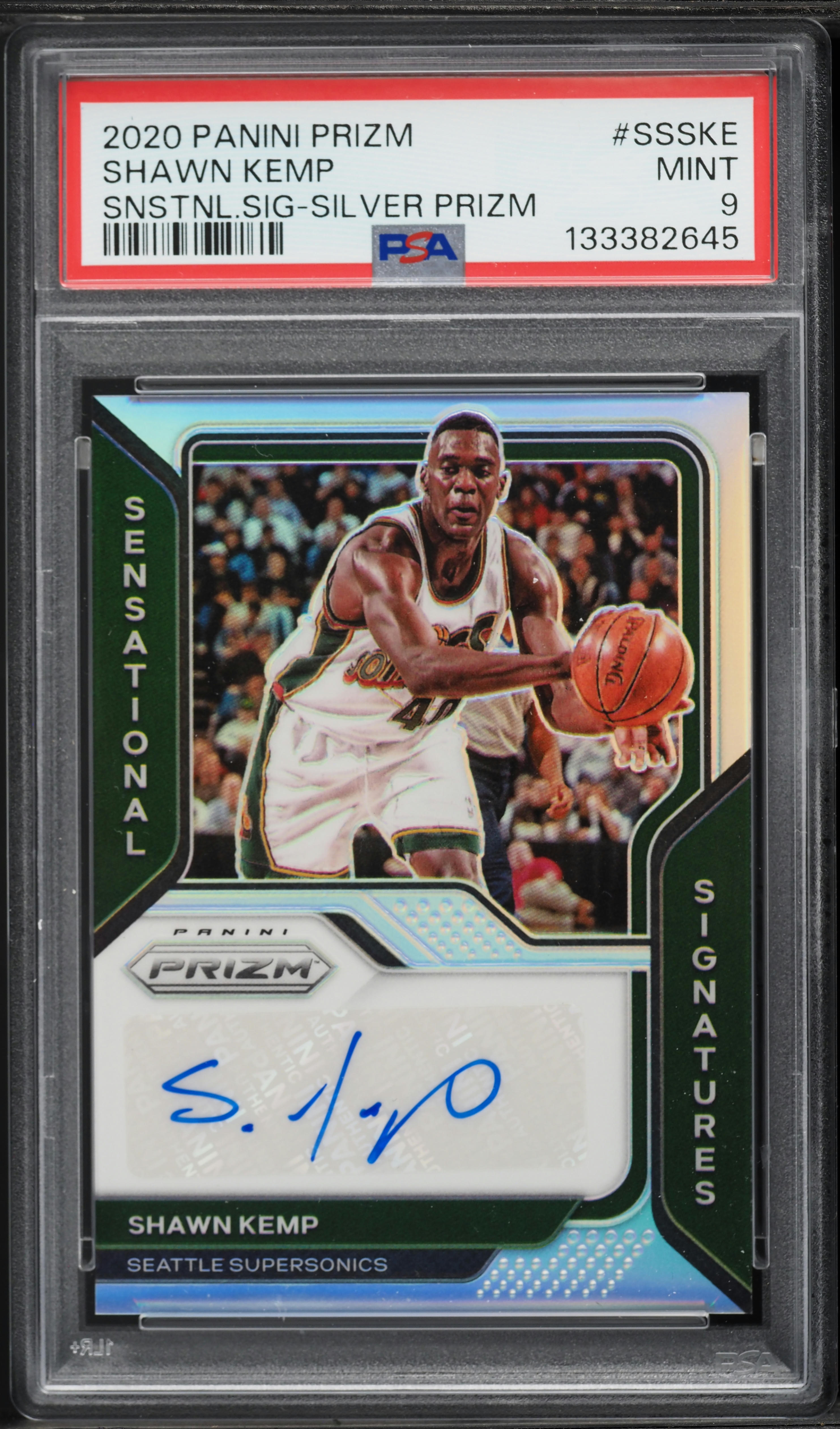 2020 Panini Prizm Sensational Signatures Silver Shawn Kemp AUTO
