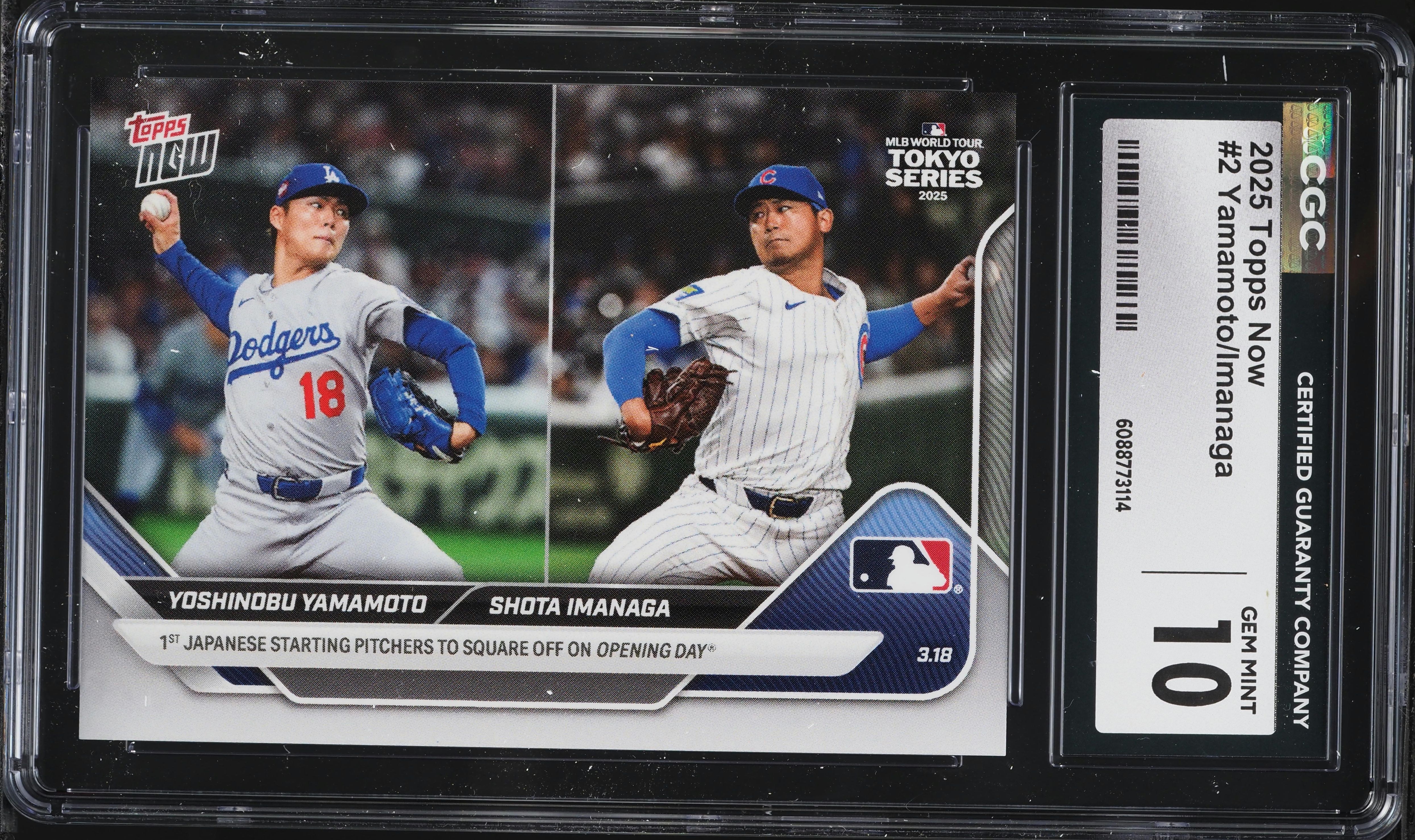 カードダスその他 honma 2025 Topps Now Yoshinobu Yamamoto Shota Imanaga #2 CGC 10 GEM MINT