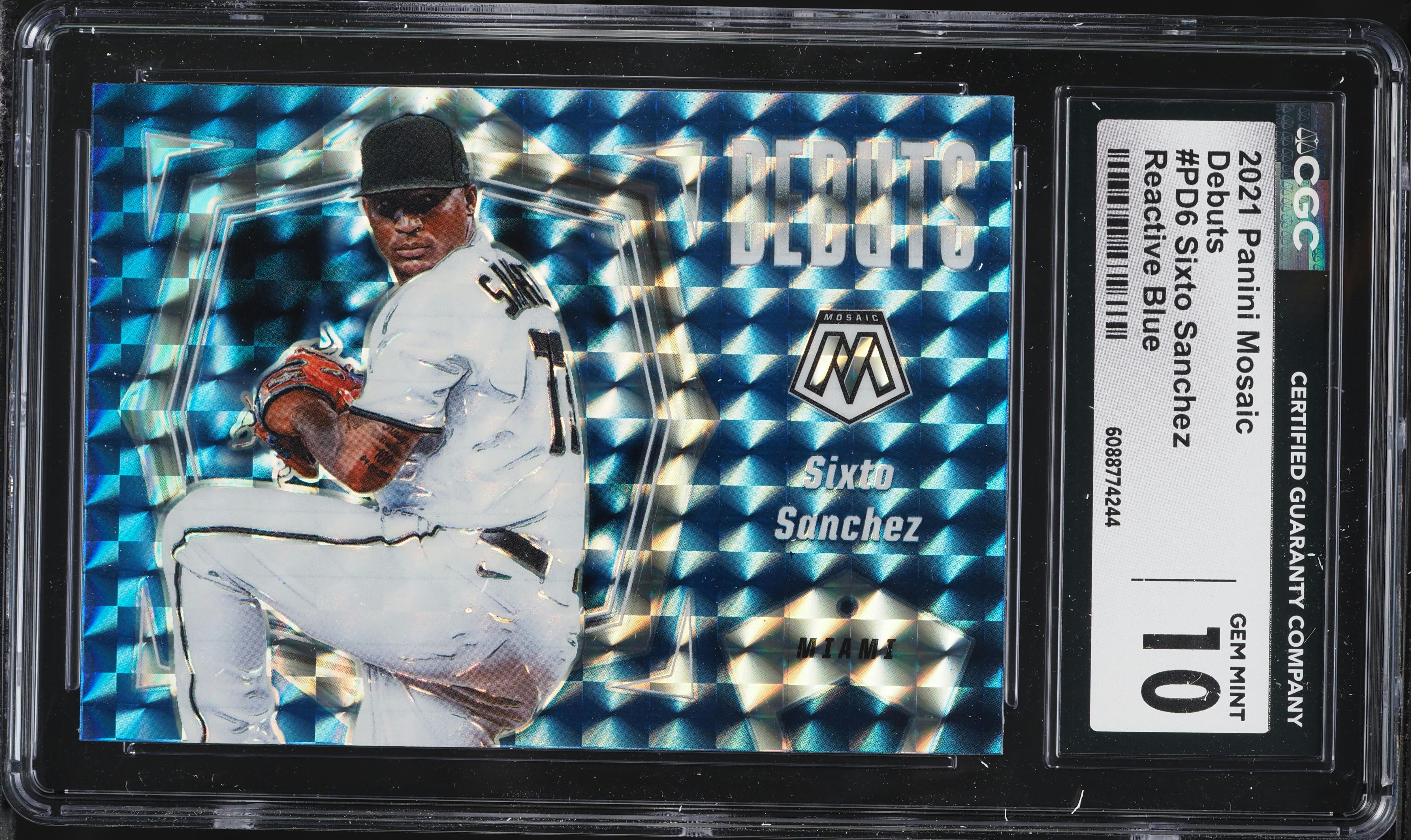 2021 Panini Mosaic Debuts Reactive Blue Sixto Sanchez ROOKIE #PD6