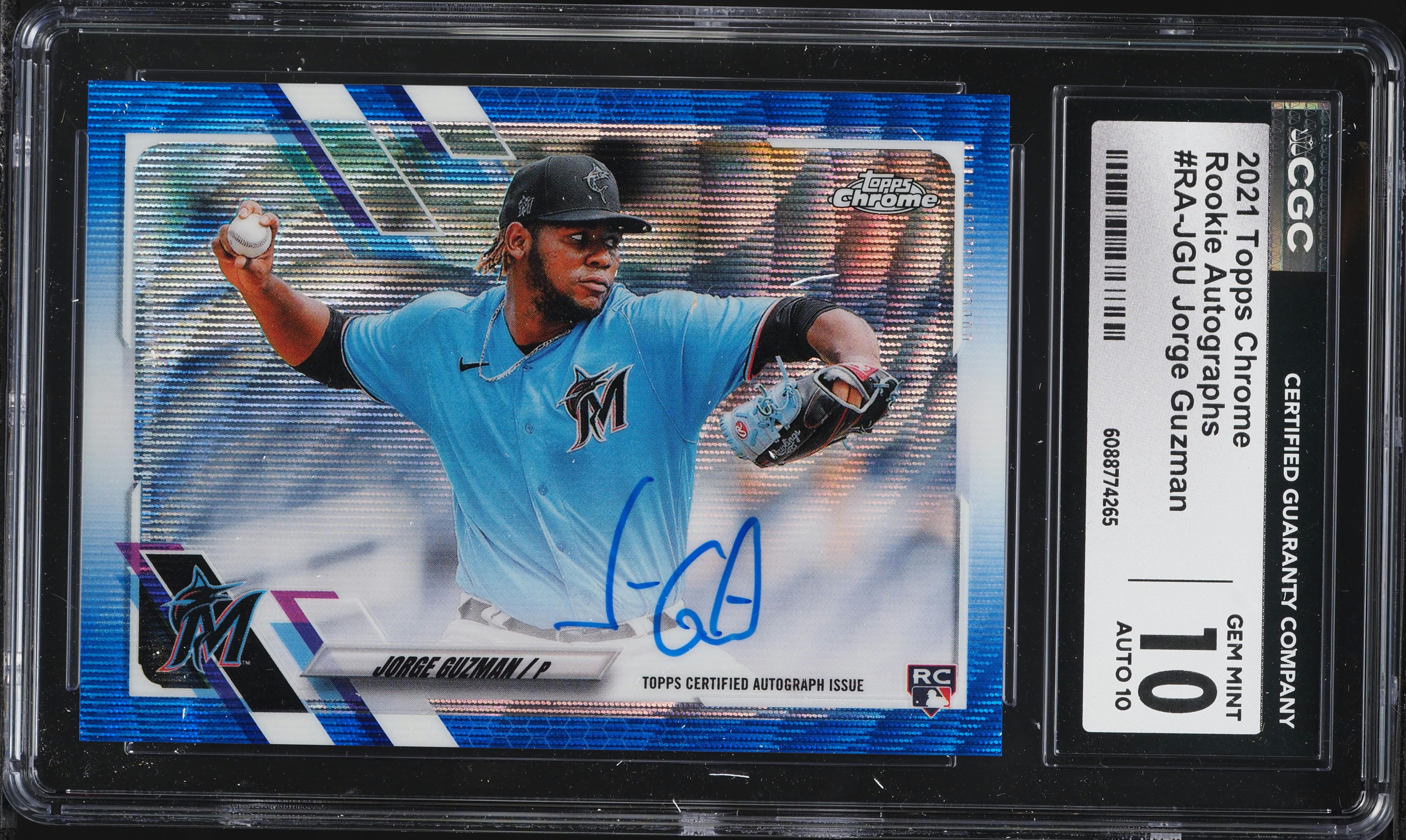 2021 Topps Chrome Jorge Guzman ROOKIE AUTO /150 #RA-JGU CGC 10 GEM