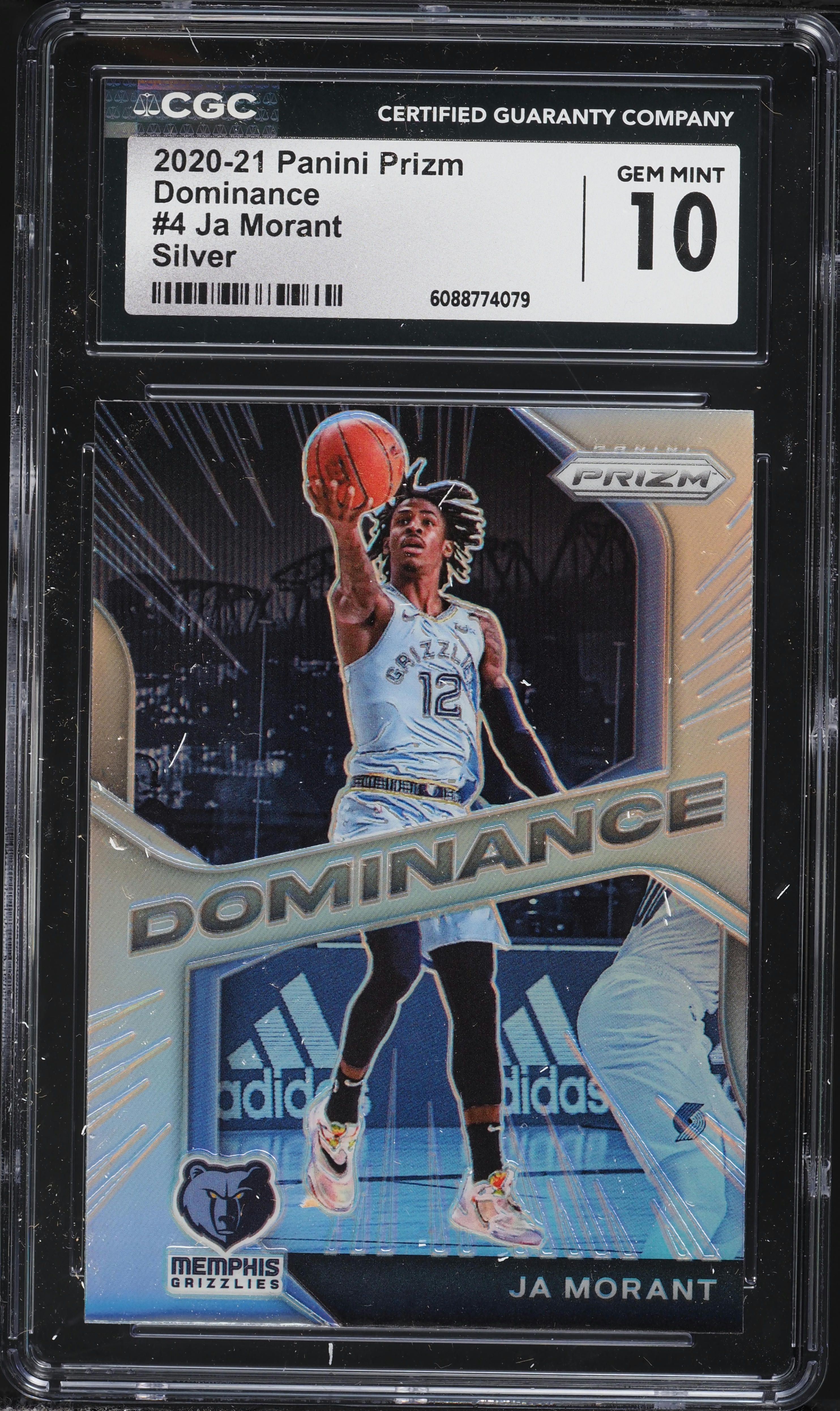 2020 Panini Prizm Dominance Silver Ja Morant #4 CGC 10 GEM MINT on