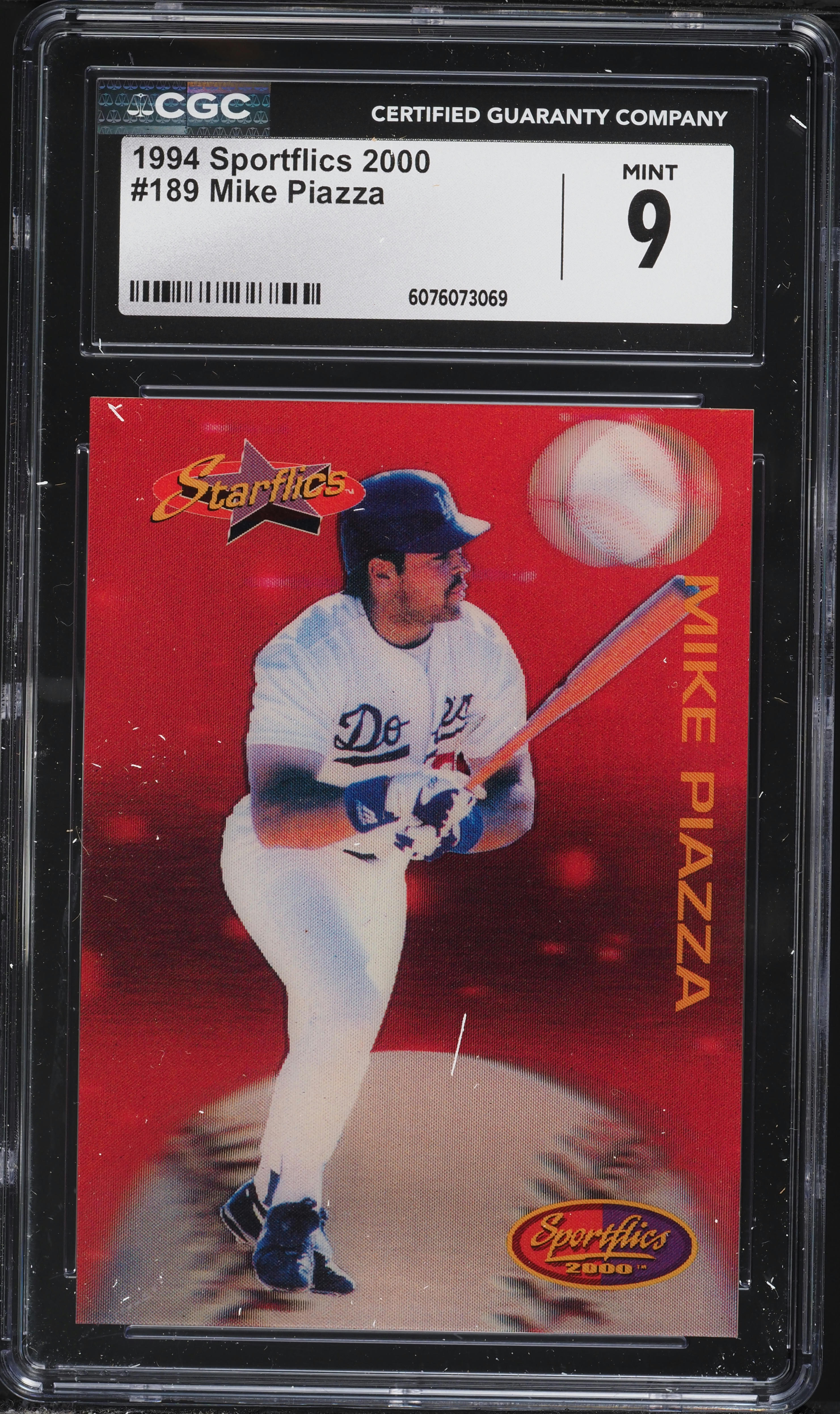 1994 Sportflics 2000 Starflics Mike Piazza #189 CGC 9 MINT on