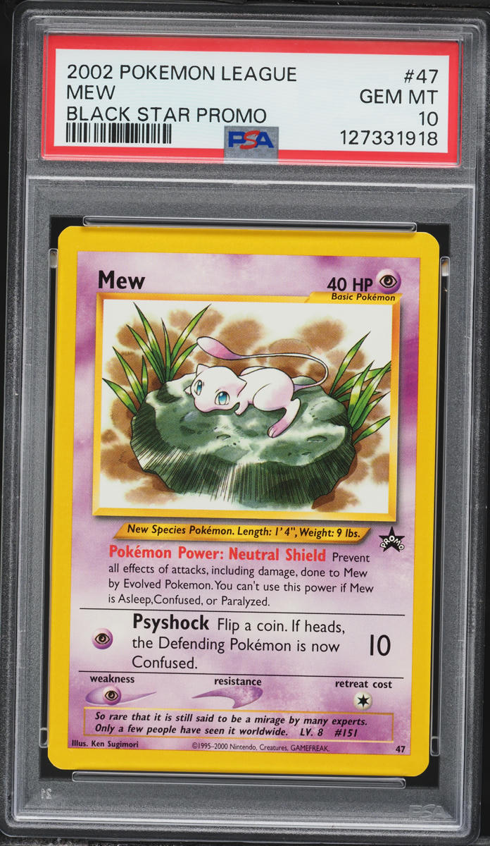2002 Pokemon League Black Star Promo Mew #47 PSA 10 GEM MINT