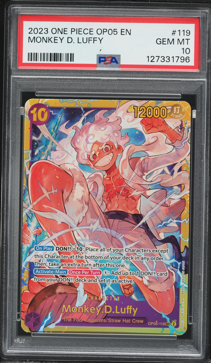 2023 One Piece Awakening Of The New Era SEC Monkey D. Luffy #OP05-119 PSA 10 GEM MINT