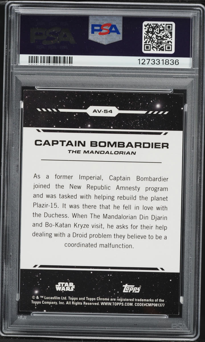 2024 Topps Star Wars Chrome Aurebesh Gold Refractor Captain