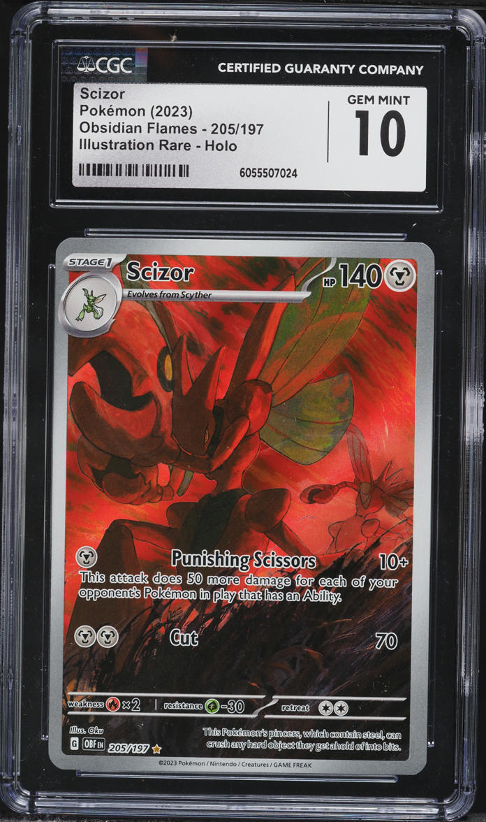 2023 Pokemon Scarlet & Violet Obsidian Flames IR Scizor #205 CGC 10 GEM MINT