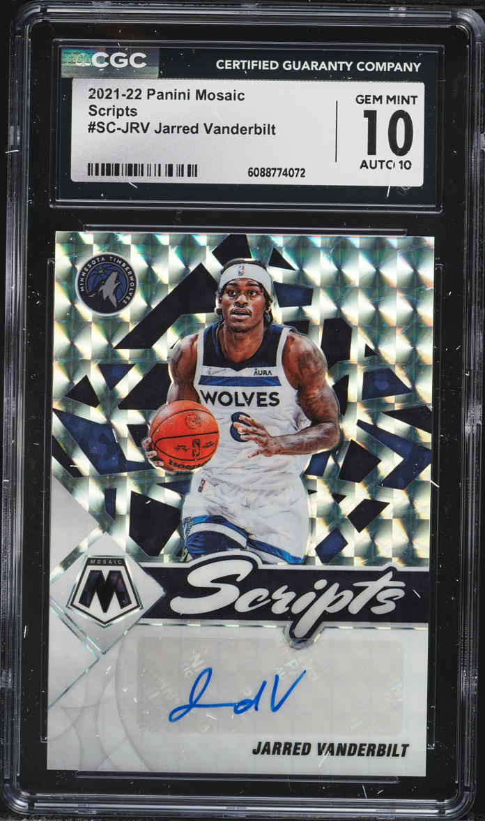2021 Panini Mosaic Scripts Prizm Jarred Vanderbilt AUTO #SC-JRV