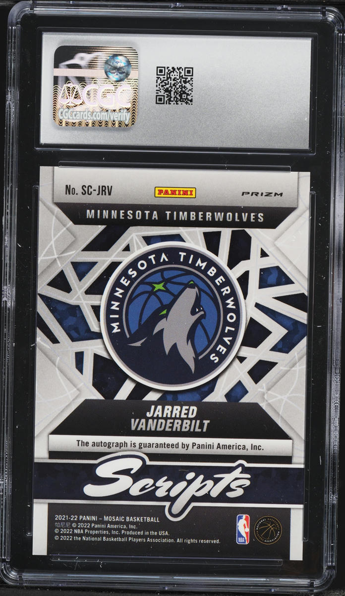 2021 Panini Mosaic Scripts Prizm Jarred Vanderbilt AUTO #SC-JRV