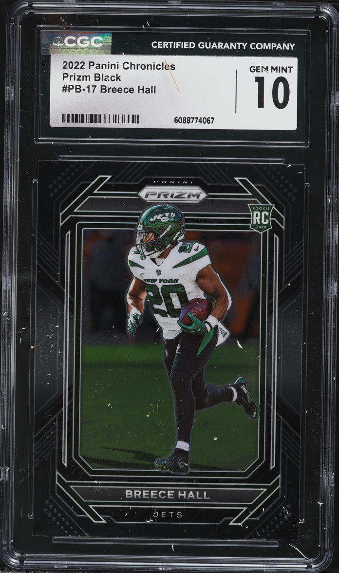 2022 Panini Chronicles Prizm Black Breece Hall ROOKIE #PB-17 CGC 10 GEM MINT