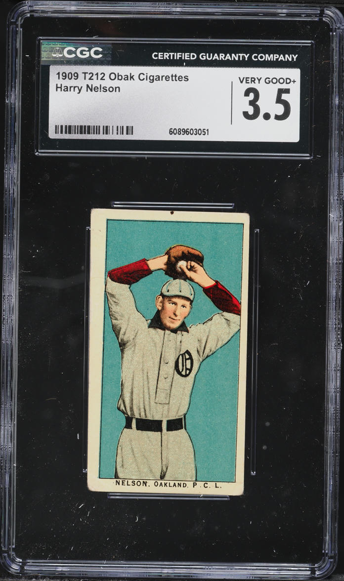 1909 T212 Obak Harry Nelson CGC 3.5 VG+