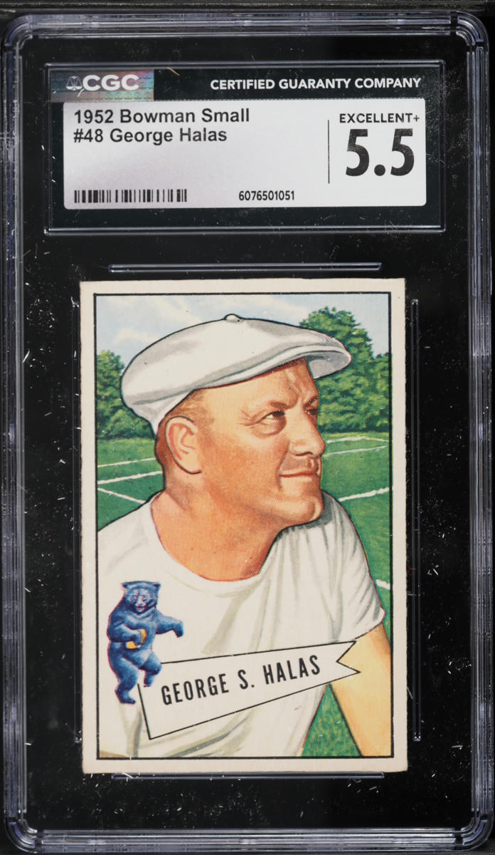 1952 Bowman Small George Halas #48 CGC 5.5 EX+