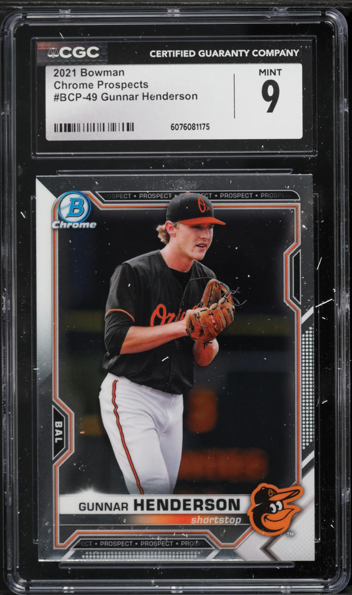 2021 Bowman Chrome Gunnar Henderson PROSPECT #BCP-49 CGC 9 MINT