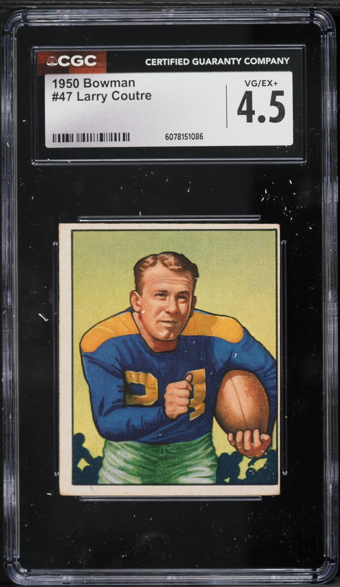1950 Bowman Larry Coutre #47 CGC 4.5 VGEX+