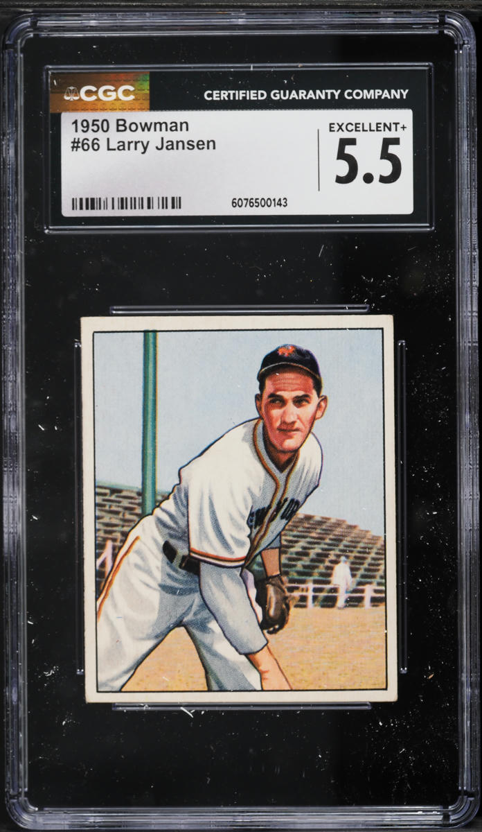 1950 Bowman Larry Jansen #66 CGC 5.5 EX+