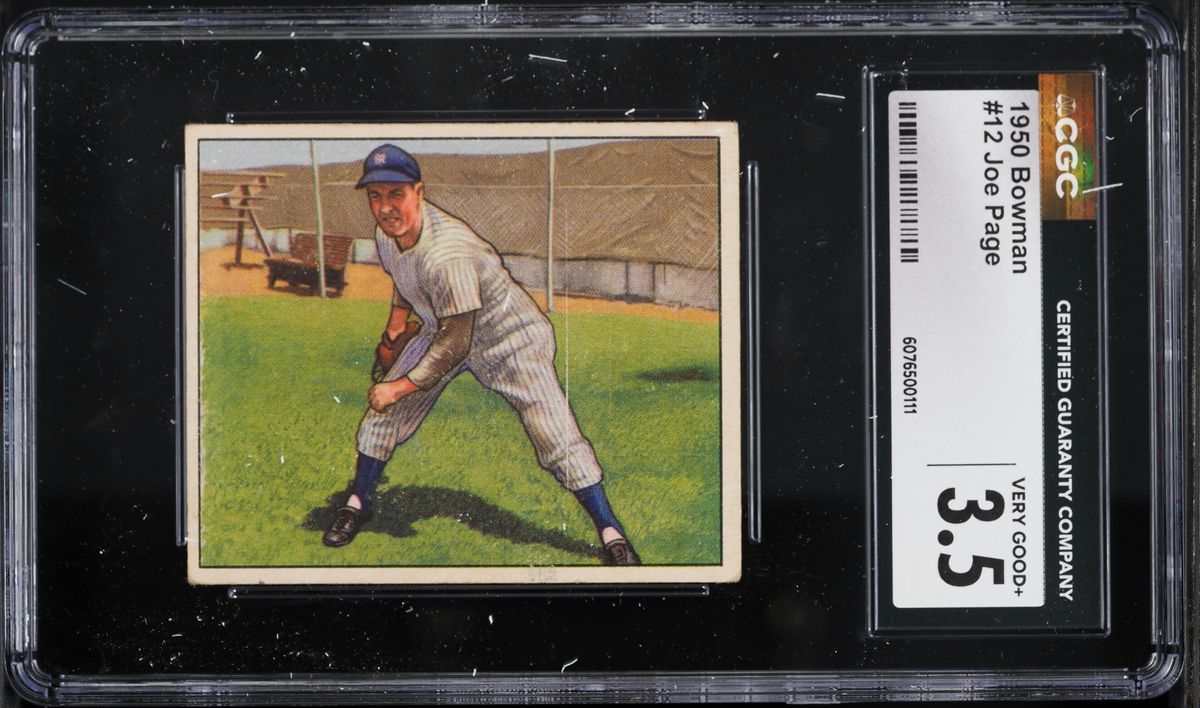1950 Bowman Joe Page #12 CGC 3.5 VG+
