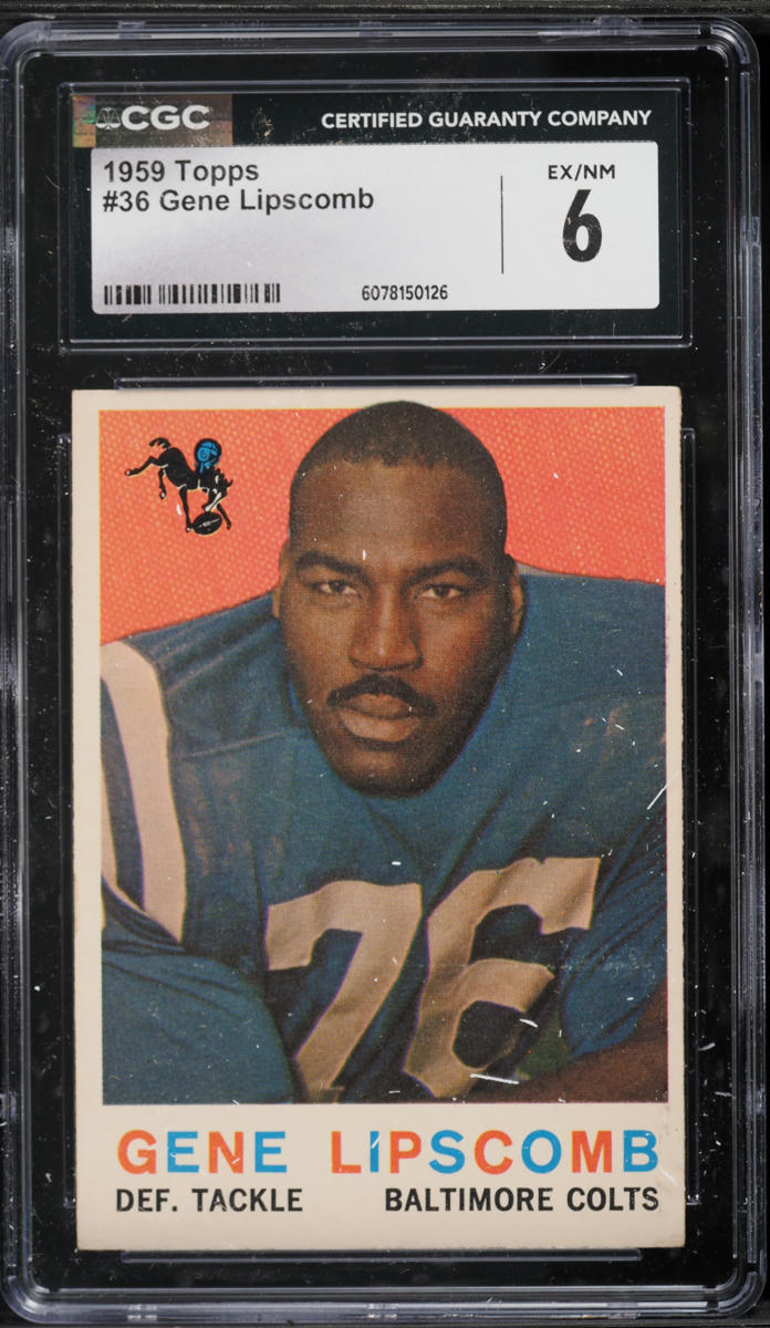 1959 Topps Football Gene Lipscomb #36 CGC 6 EXMT