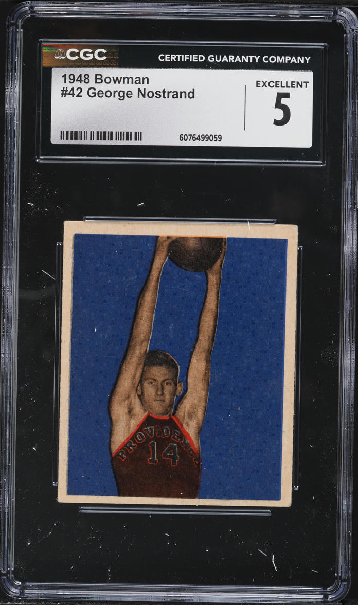 1948 Bowman Basketball George Nostrand #42 CGC 5 EX