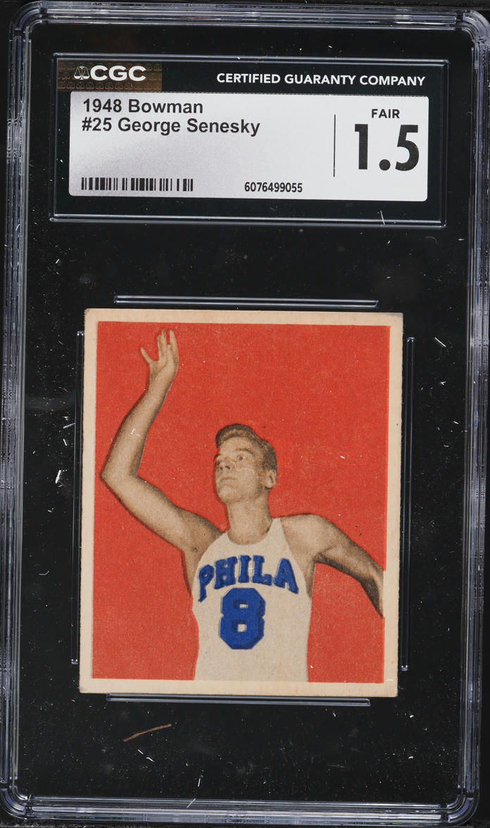 1948 Bowman Basketball George Senesky #25 CGC 1.5 FR