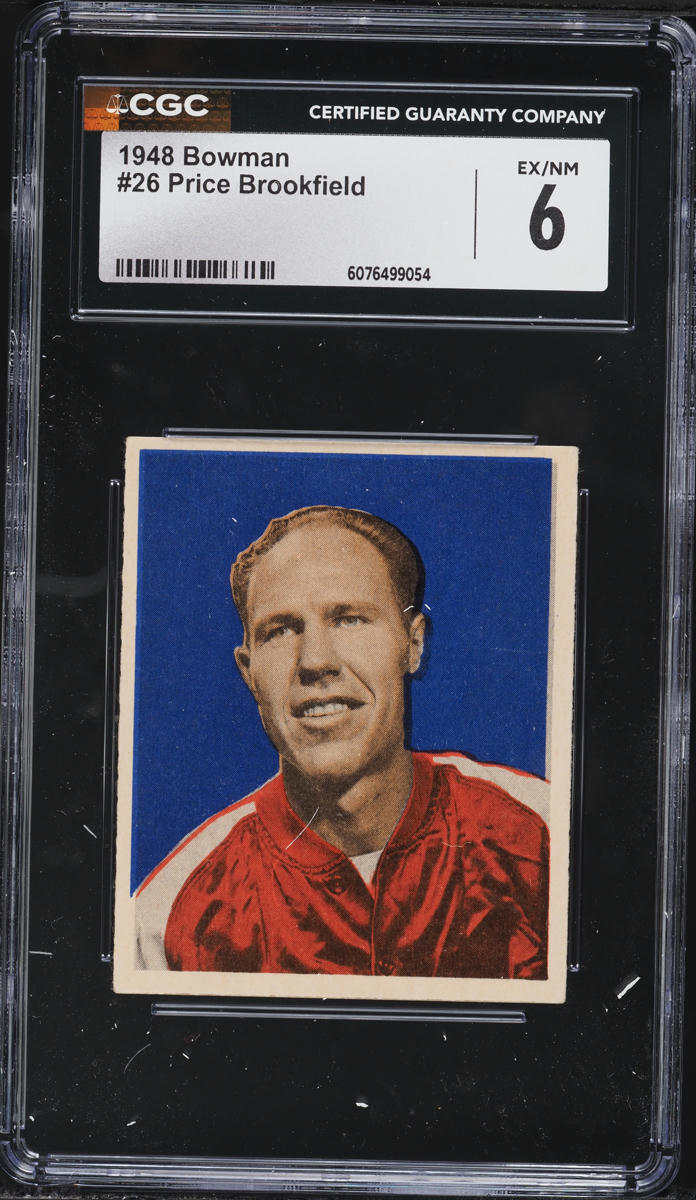 1948 Bowman Basketball Price Brookfield #26 CGC 6 EXMT