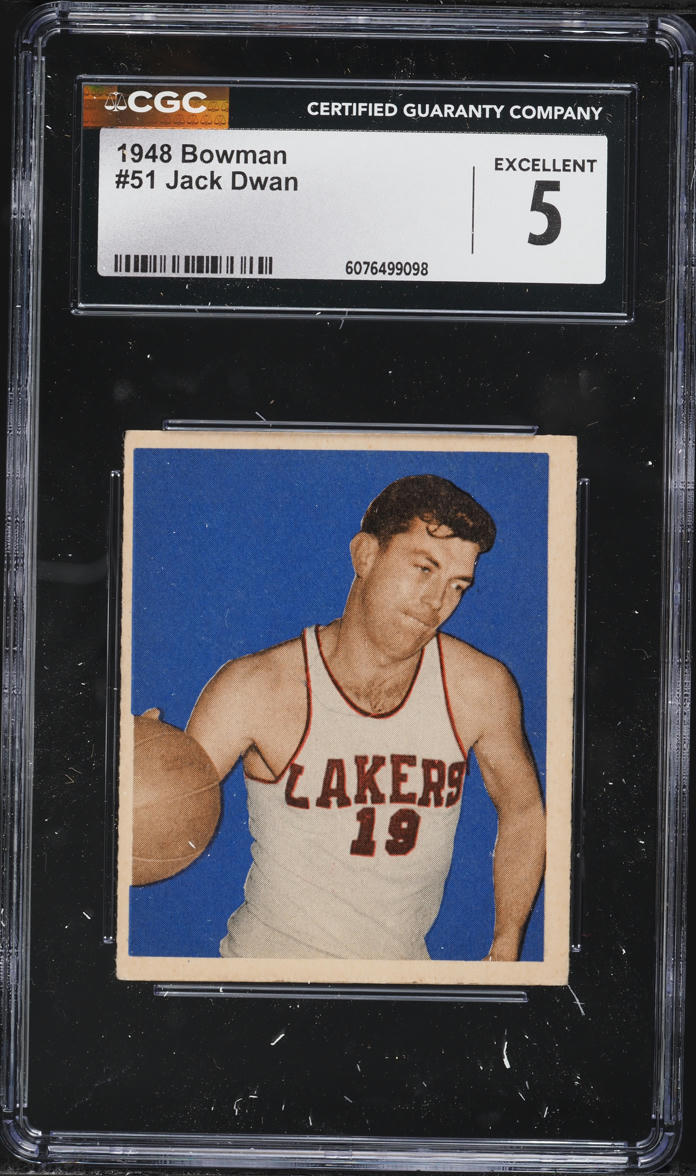 1948 Bowman Basketball Jack Dwan #51 CGC 5 EX