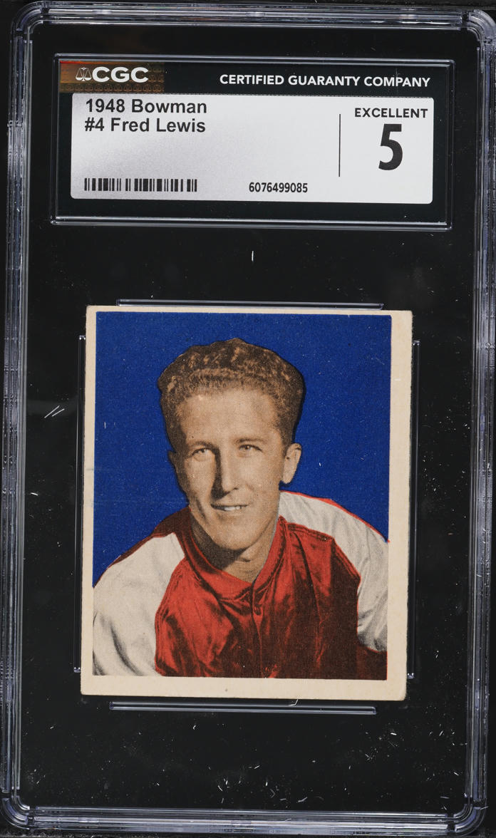1948 Bowman Basketball Fred Lewis #4 CGC 5 EX