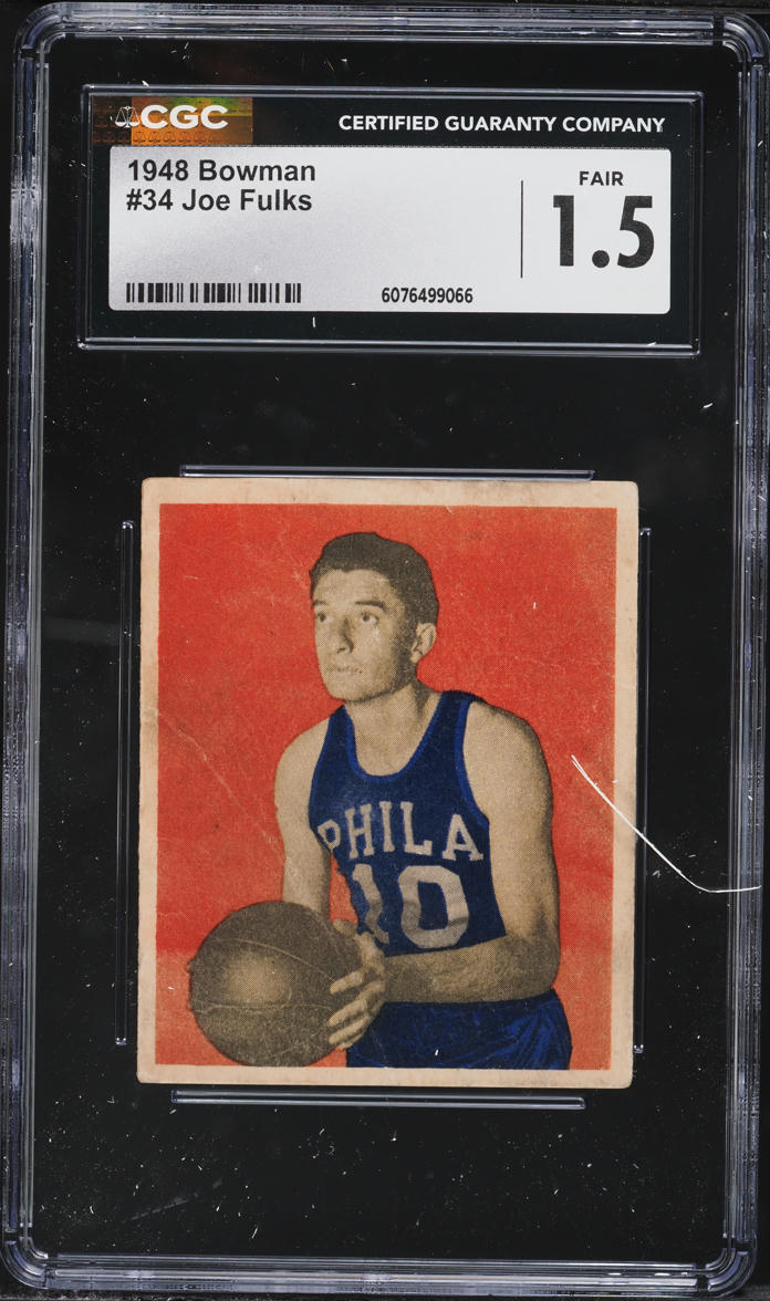 1948 Bowman Basketball Joe Fulks #34 CGC 1.5 FR