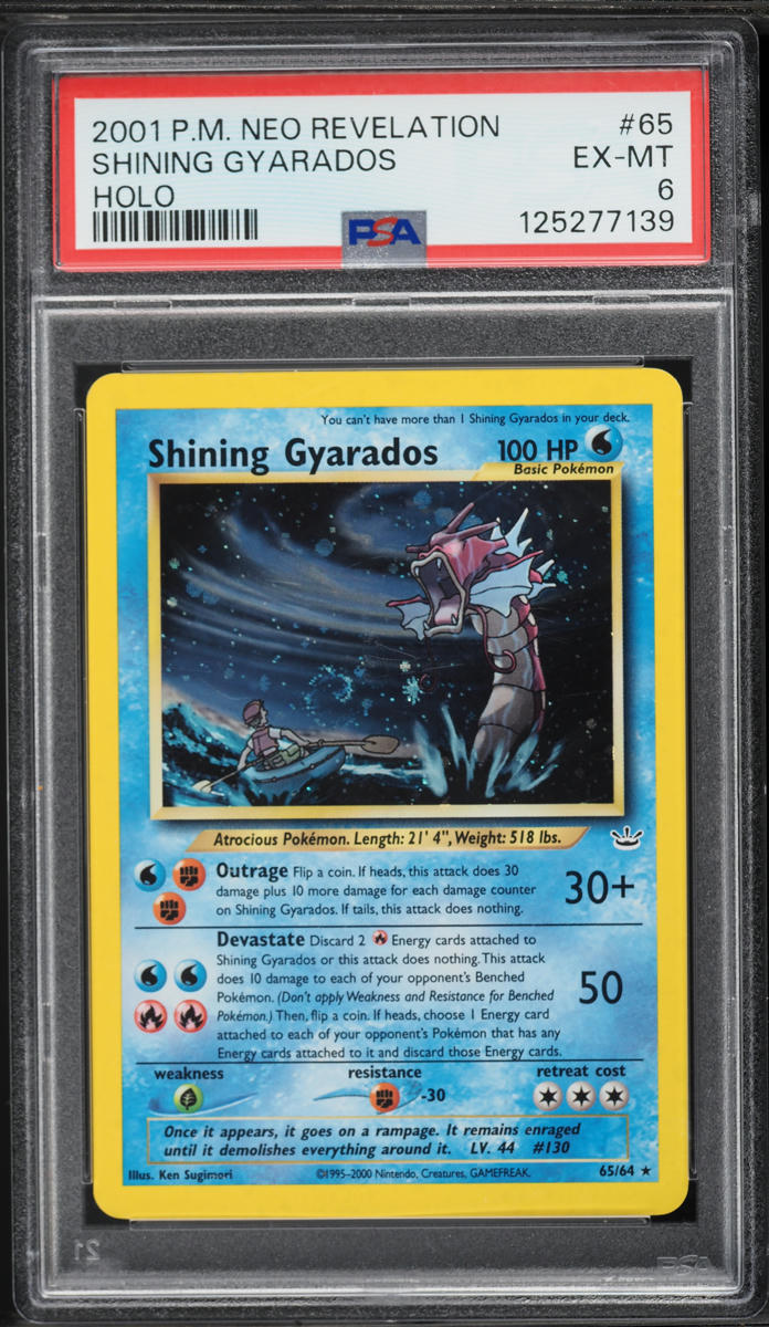 2001 Pokemon Neo Revelation Shining Gyarados-Holo 65