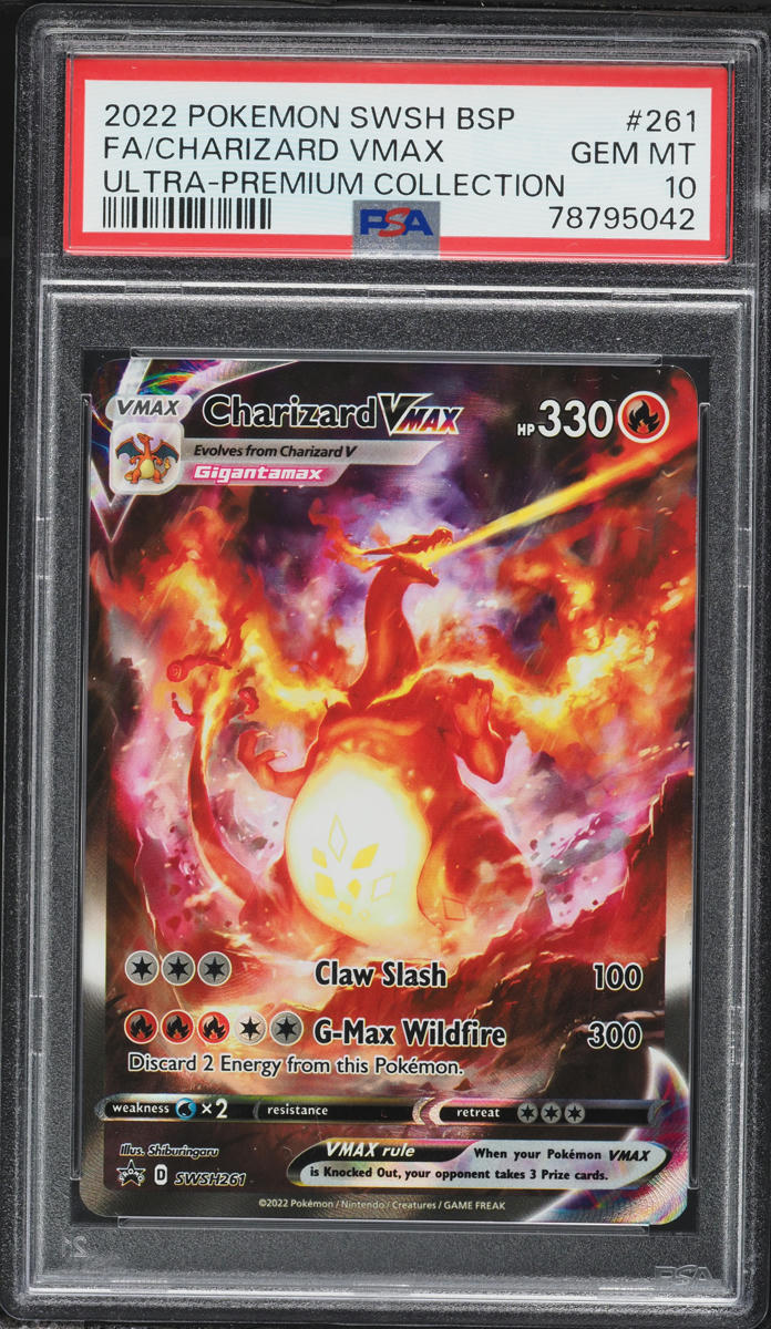 2022 Pokemon SWSH Promo Ultra Premium Full Art Charizard VMAX #SWSH261 PSA 10 GEM MINT