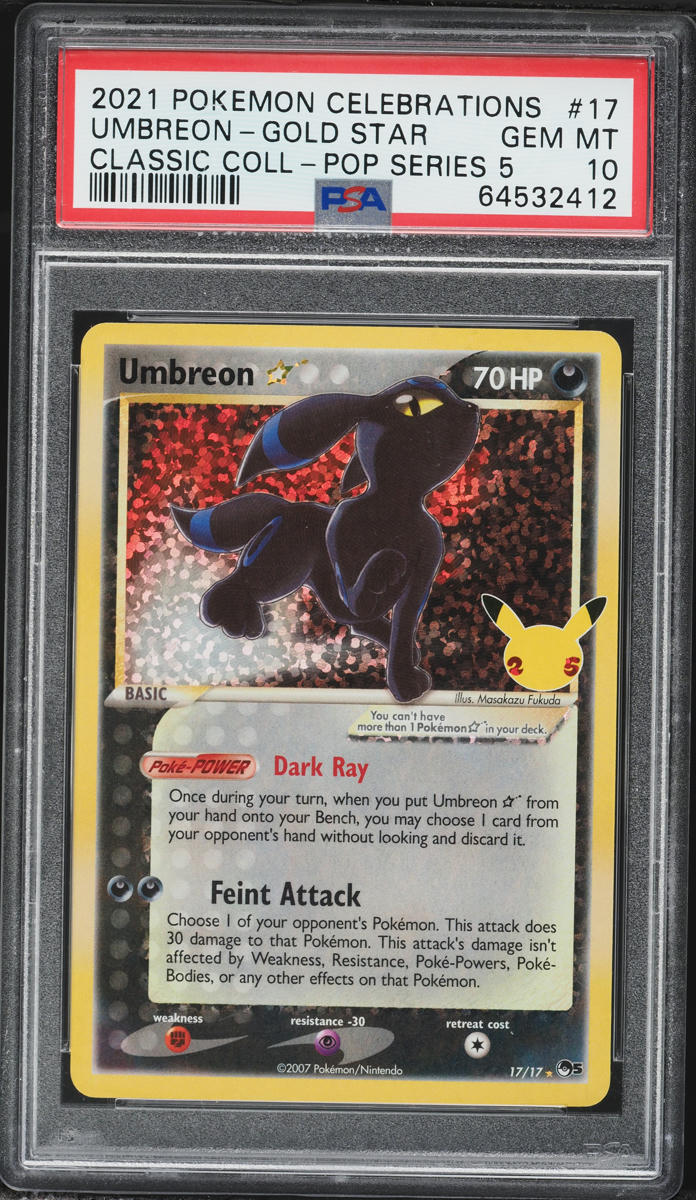 2021 Pokemon Sword & Shield Celebrations Classic Gold Star Holo