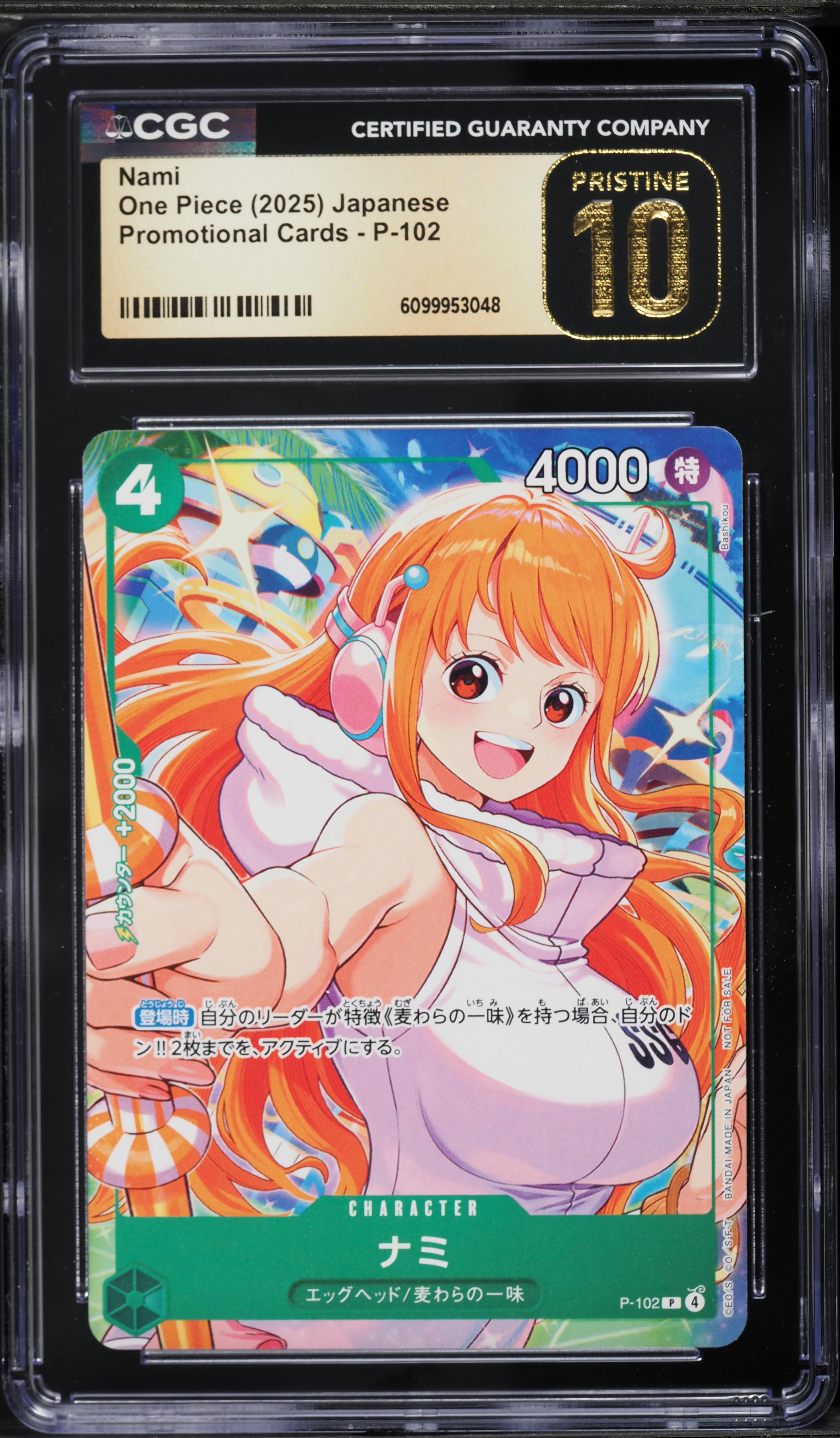 2025 One Piece Japanese Promo Nami #P-102 CGC 10 PRISTINE on