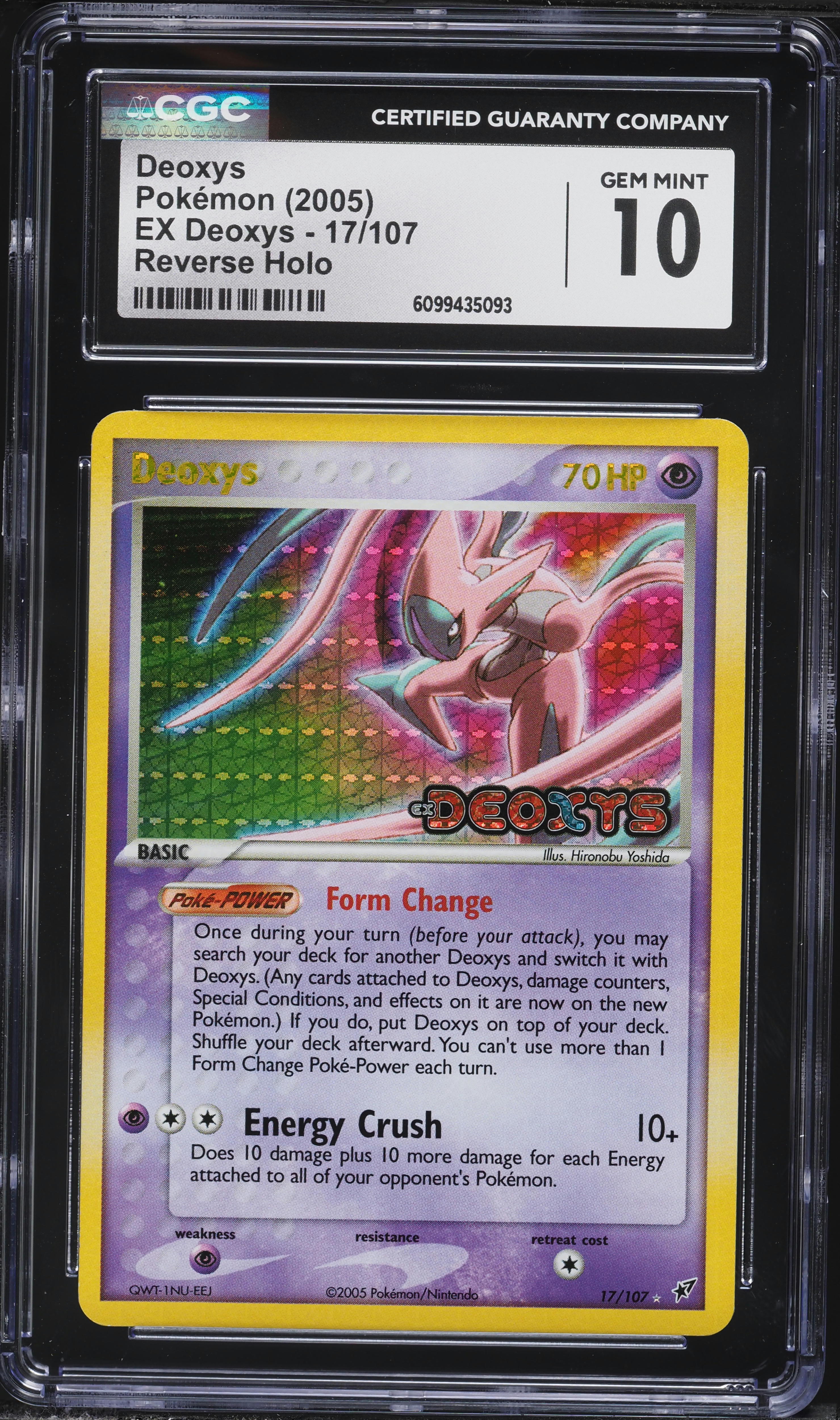 2005 Pokemon EX Reverse Holo Deoxys #17 CGC 10 GEM MINT on