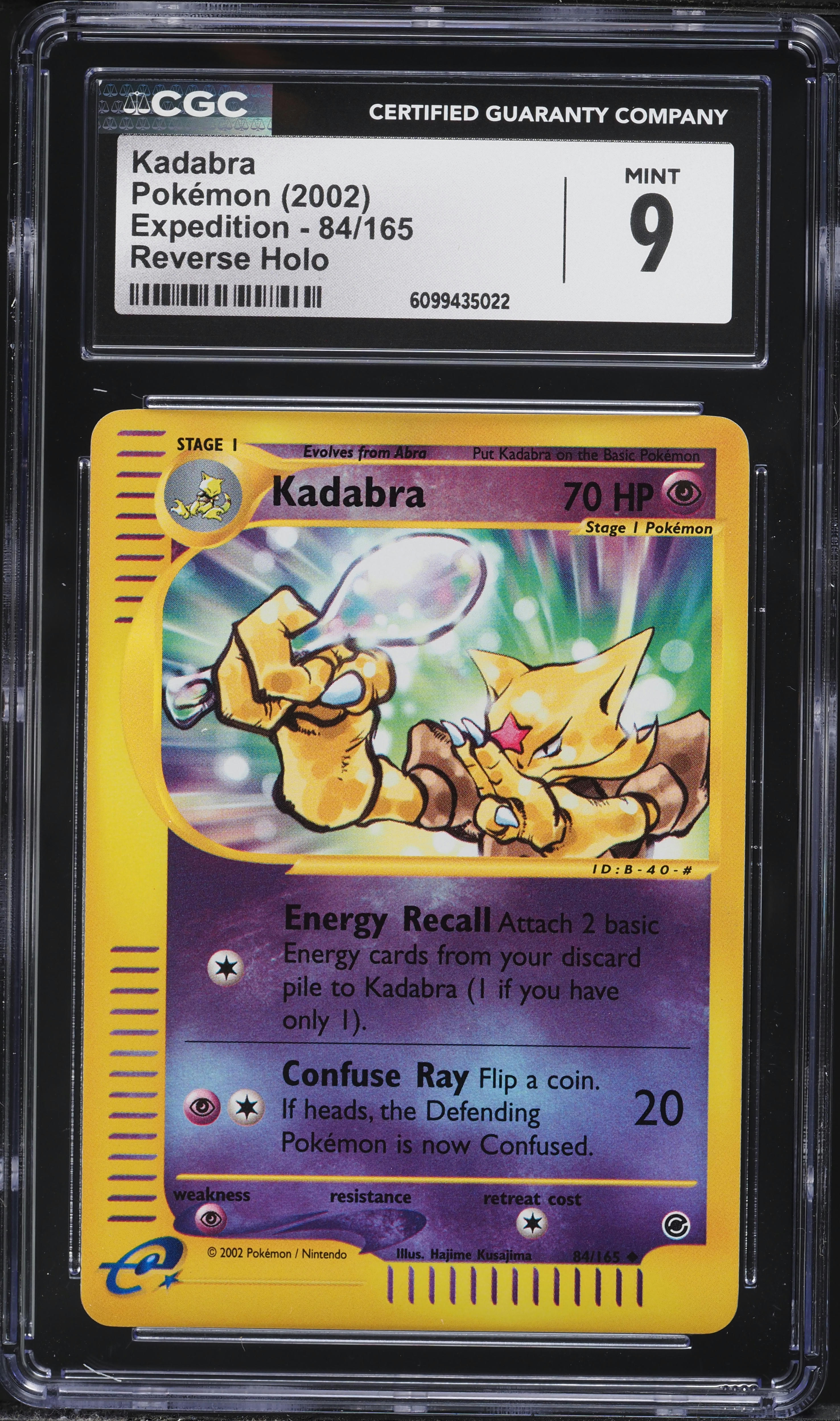 2002 Pokemon Expedition Reverse Holo Kadabra #84 CGC 9 MINT on