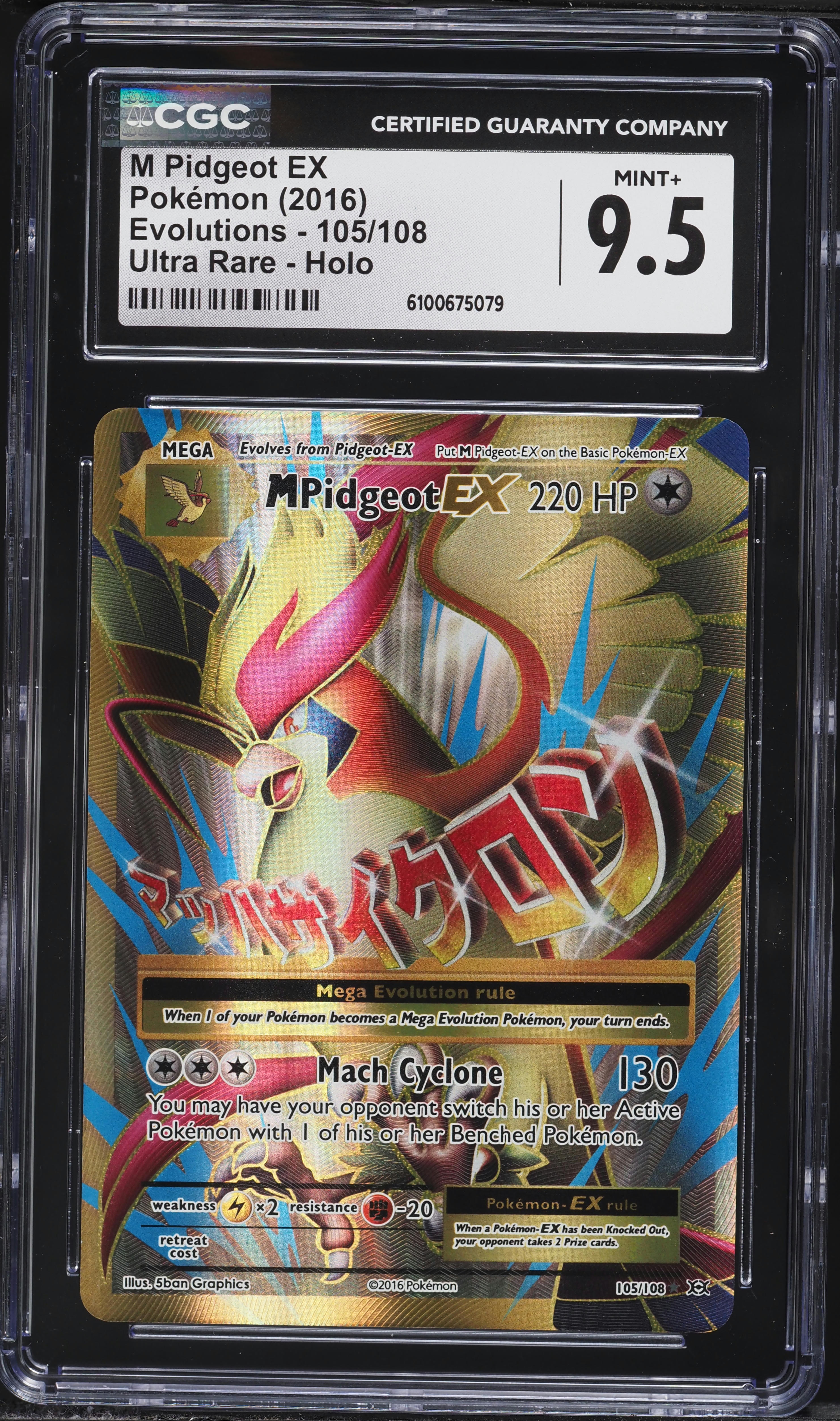 2016 Pokemon XY Evolutions Full Art M Pidgeot EX #105 CGC 9.5 MINT+ on  Fanatics Collect