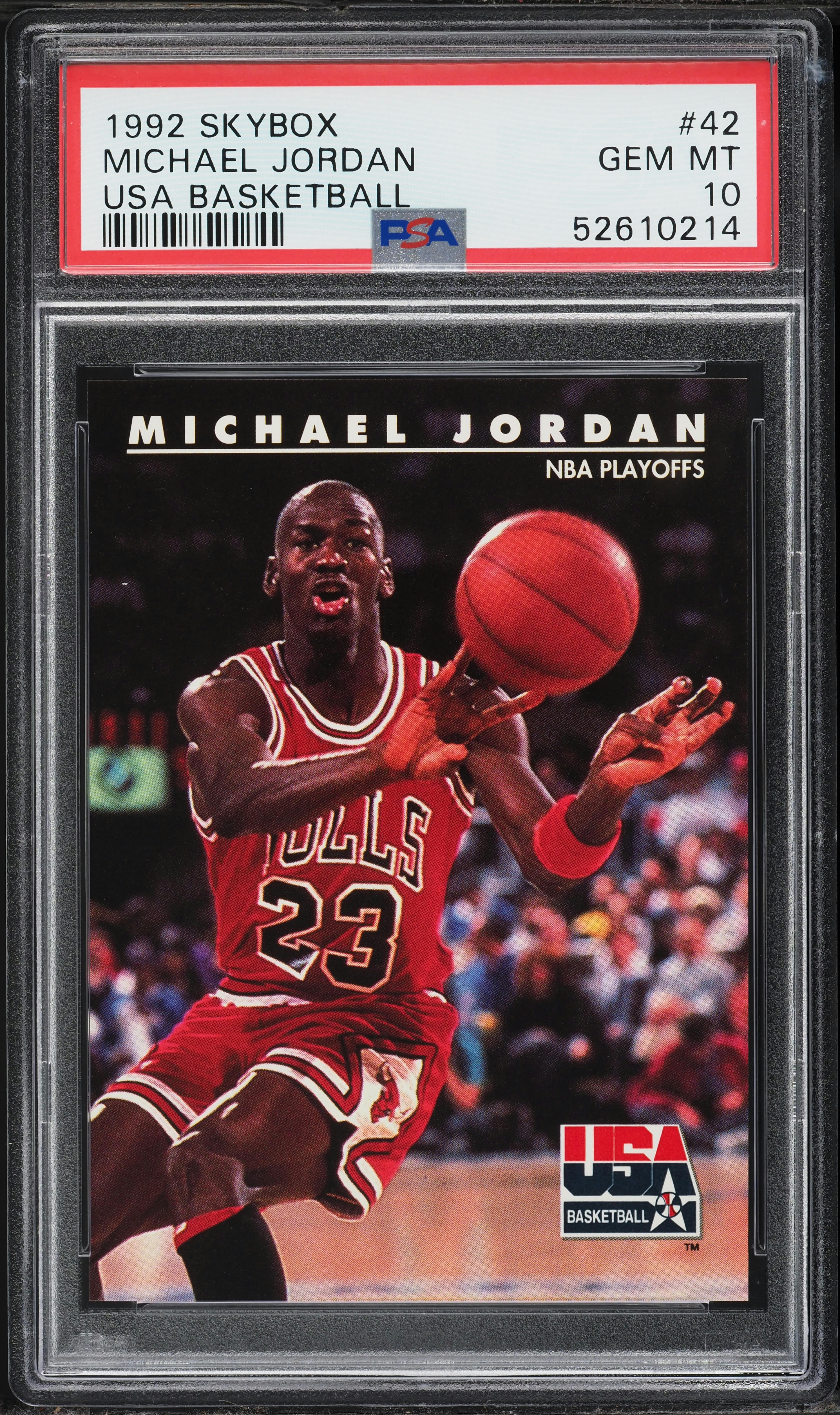 1992 Skybox USA Basketball Michael Jordan #42 PSA 10 GEM MINT on