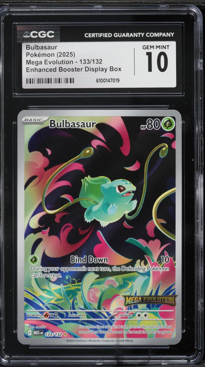 2025 Pokemon Mega Evolution Enhanced Booster Display Box Bulbasaur #133 CGC 10 GEM MINT