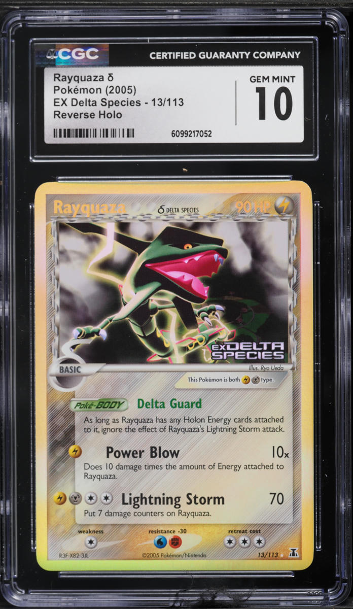2005 Pokemon EX Delta Species Reverse Holo Rayquaza #13 CGC 10 GEM MINT
