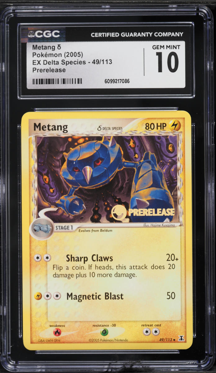 2005 Pokemon EX Delta Species Prerelease Metang #49 CGC 10 GEM MINT
