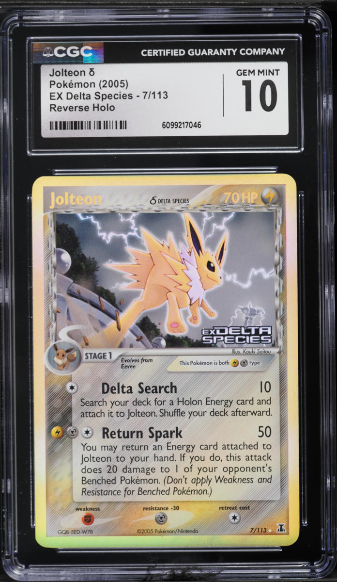 2005 Pokemon EX Delta Species Reverse Holo Jolteon #7 CGC 10 GEM