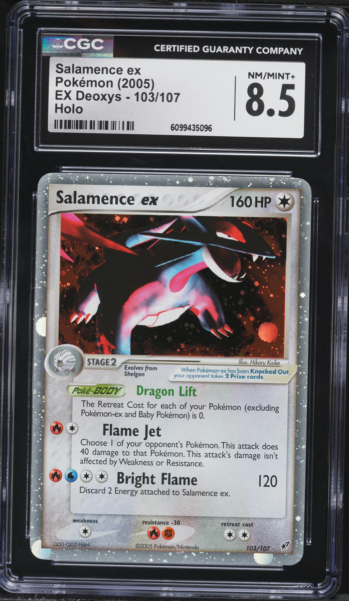2005 Pokemon EX Deoxys Holo Salamence ex #103 CGC 8.5 NM-MT+