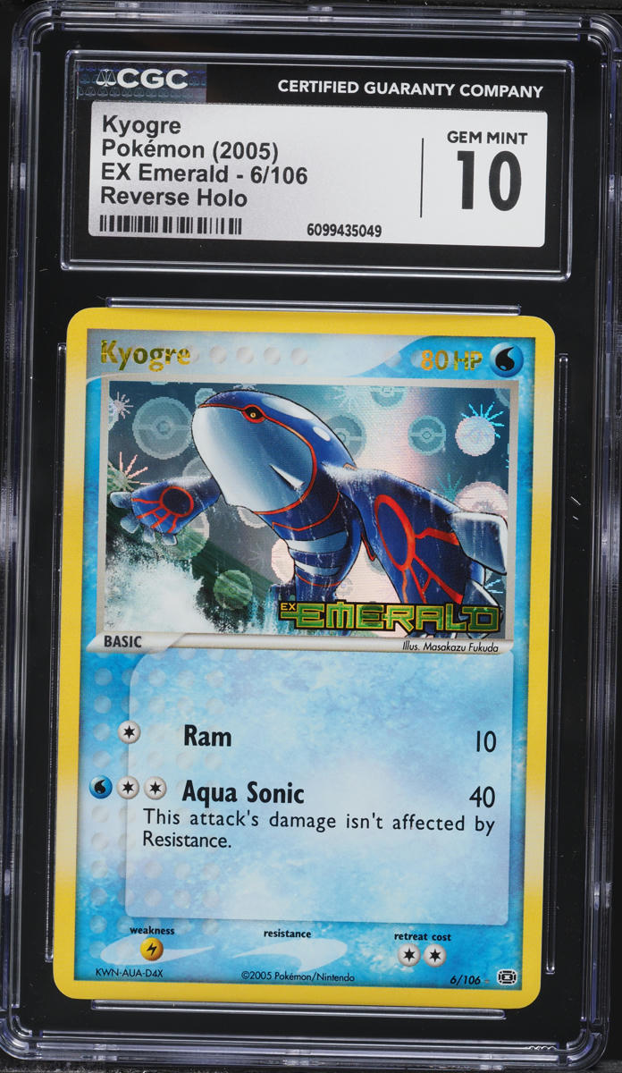2005 Pokemon EX Emerald Reverse Holo Kyogre #6 CGC 10 GEM MINT