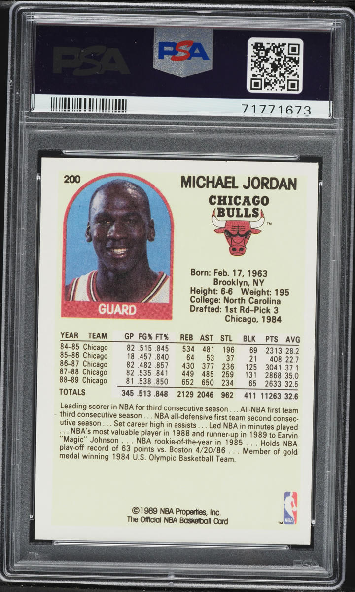 1989 Hoops Michael Jordan #200 PSA 10 GEM MINT on Fanatics Collect