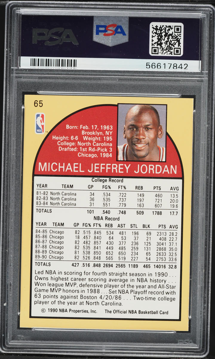1990 Hoops Michael Jordan #65 PSA 10 GEM MINT on Fanatics Collect 1990 Hoops Michael Jordan #65 PSA 10 GEM MINT on Fanatics Collect