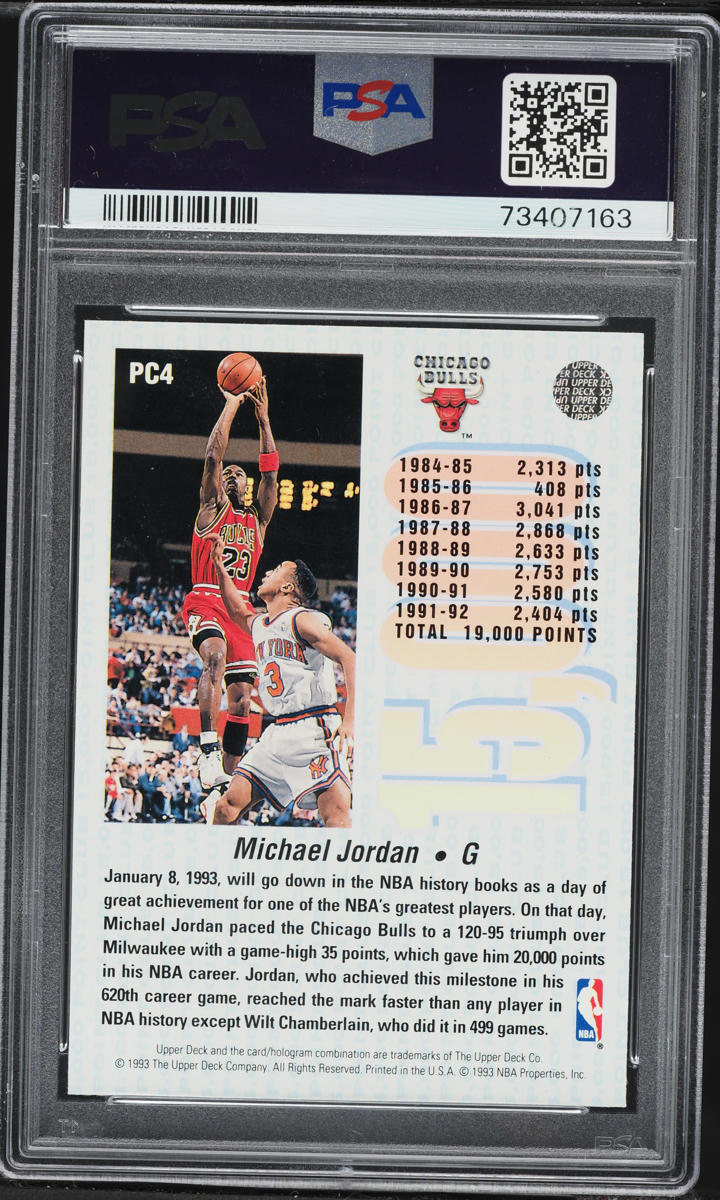 1992 Upper Deck 15,000 Point Club Michael Jordan #PC4 PSA 10 GEM 