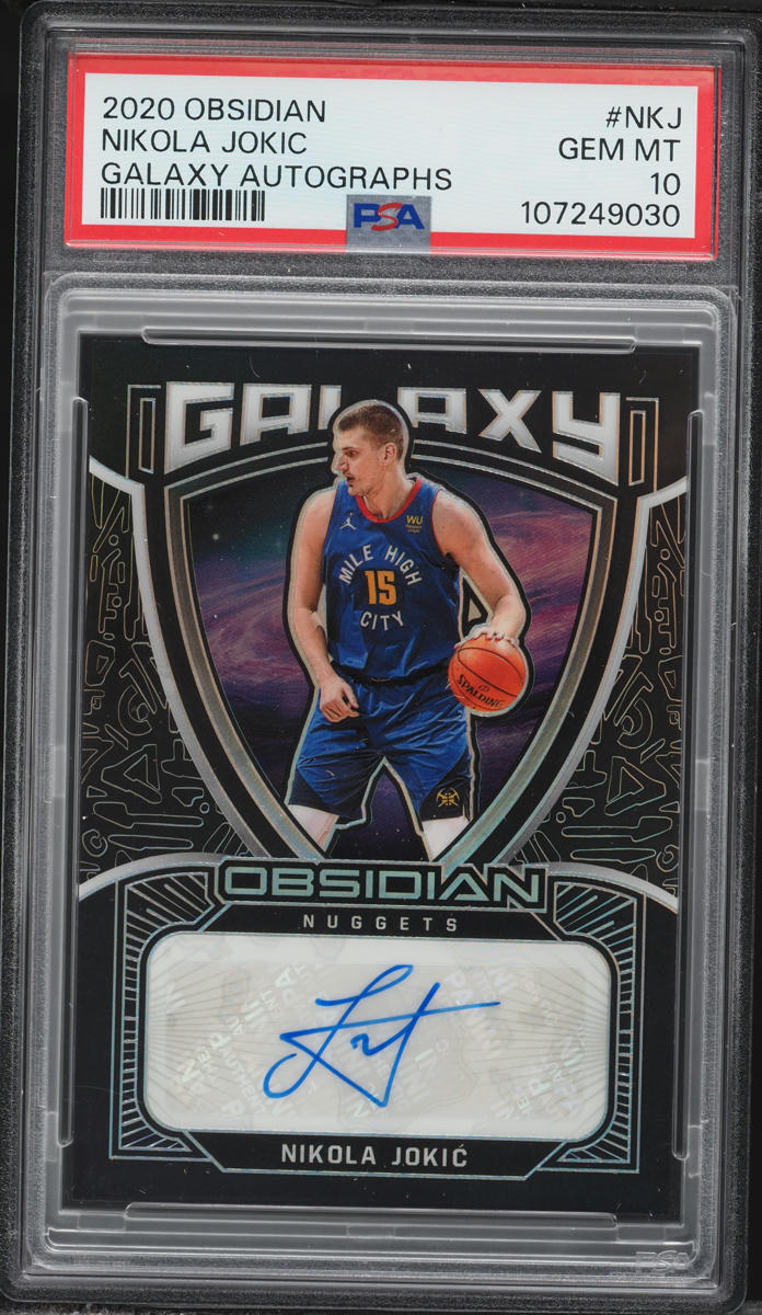 2020 Panini Obsidian Galaxy Nikola Jokic AUTO /49 #NKJ PSA 10 GEM MINT