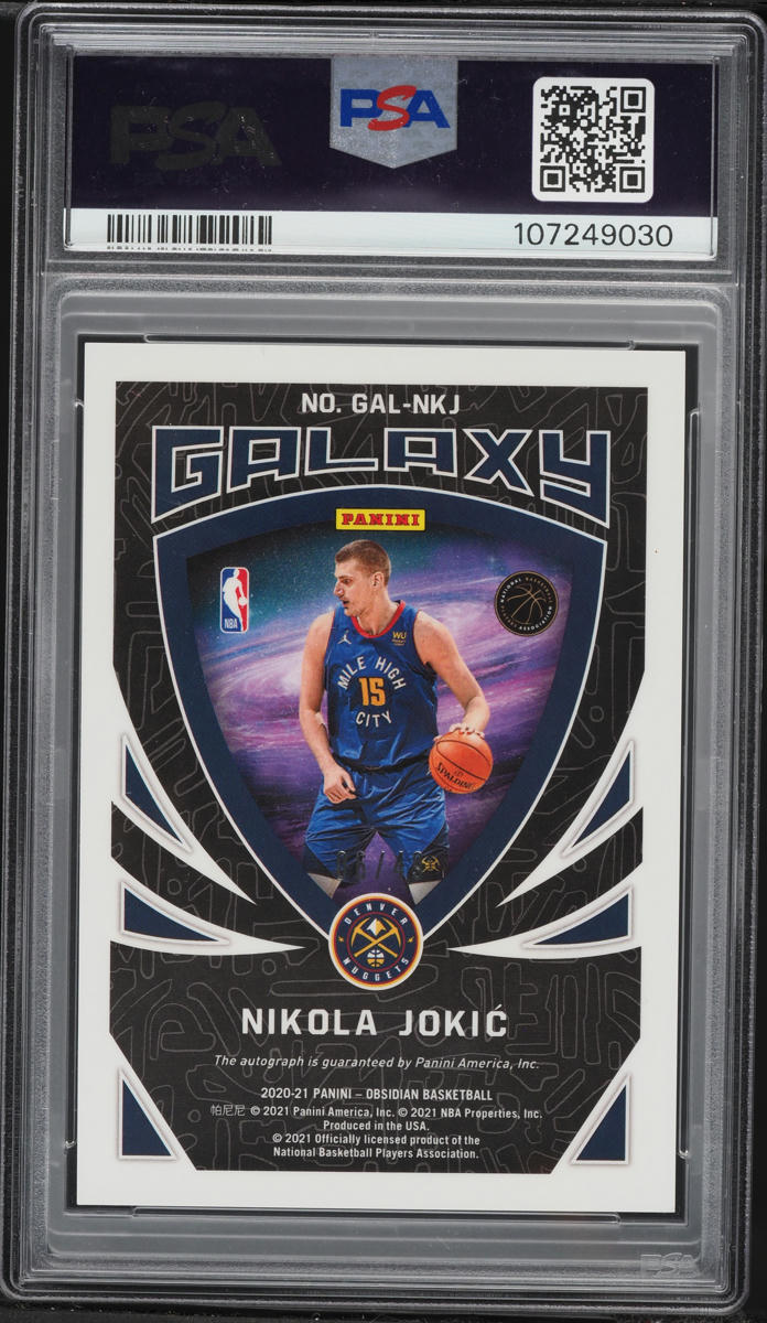 2020 Panini Obsidian Galaxy Nikola Jokic AUTO /49 #NKJ PSA 10 GEM MINT