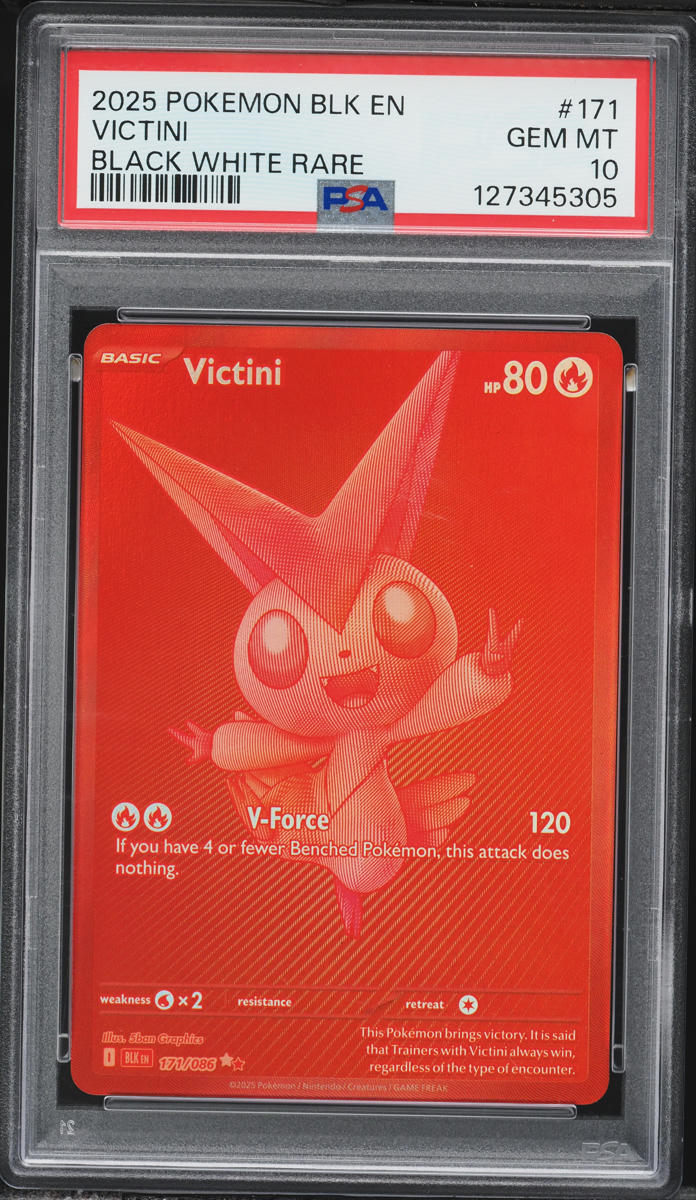 2025 Pokemon Scarlet & Violet Black Bolt BWR Victini #171 PSA 10 GEM MINT