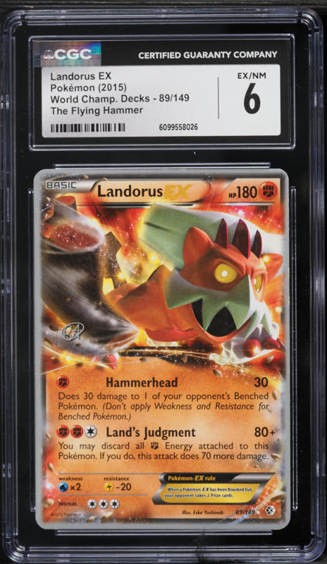 2015 Pokemon World Championships Decks The Flying Hammer Holo Landorus EX #89 CGC 6 EXMT