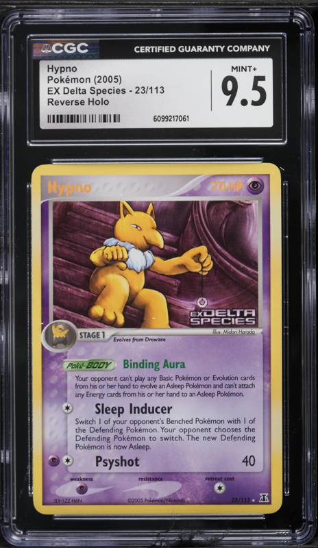 2005 Pokemon EX Delta Species Reverse Holo Hypno #23 CGC 9.5 MINT+
