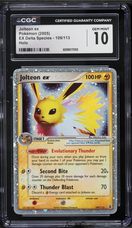 2005 Pokemon EX Delta Species Holo Jolteon EX #109 CGC 10 GEM MINT on  Fanatics Collect