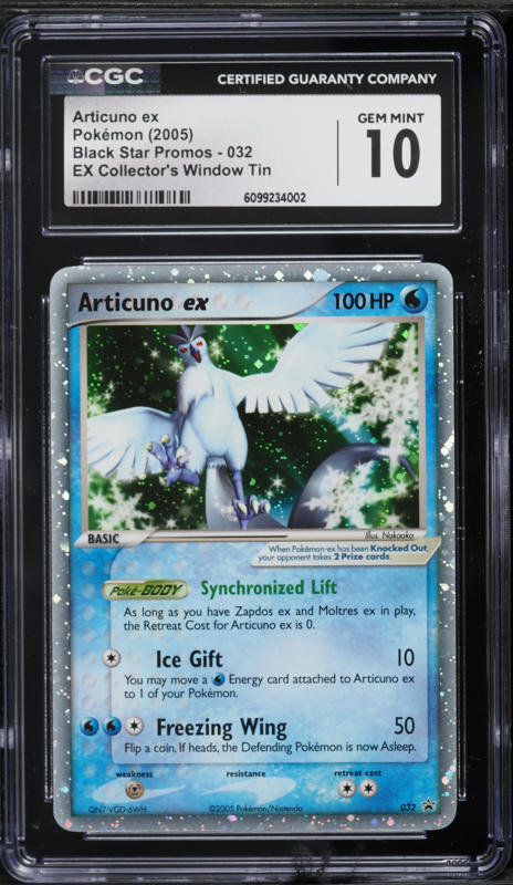 2005 Pokemon EX Black Star Promo Collector's Window Tin Articuno ex #32 CGC 10 GEM MINT